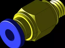 Pneumatic coupling PC4-M6 - PTFE