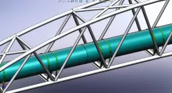 Pressure steel pipe truss
