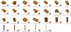 PVC DN160 pipes, bends, branches...