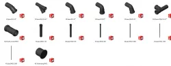 PVC DN32 pipes, bends, branches...