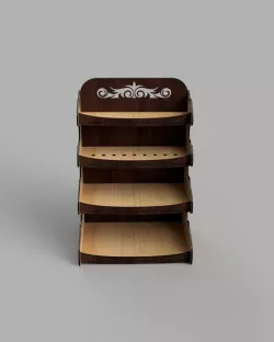 Repisa organizadora para corte laser en madera de 3mm