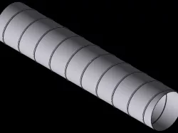 Round spiral-wound pipe D200 mm