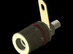 Speaker_Connector_Banana_4mm_Female_Red