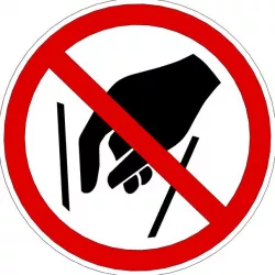 sticker hand. sticky label