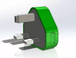 UK 3 Pin Plug 5V USB Output