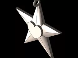 Valentines Star w/Heart