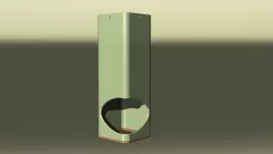 Wall bike rack sheet metal and cork