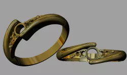 waving wall ring