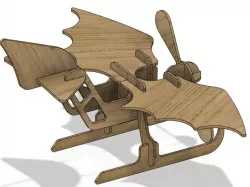 Wooden Toy Plane Puzzle
