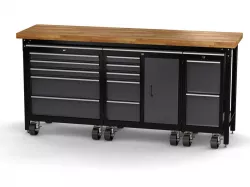 work bench and cabinets