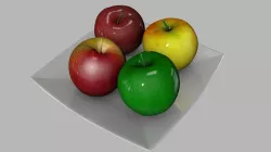 3D Apples Plate 3D model