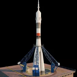 3D Russian rocket Soyuz with animation for Blender 3D model