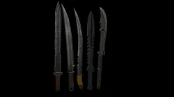 5 Low Poly Swords Low-poly 3D model