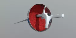 A used epee fencing weapon Low-poly 3D model