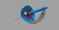 A used sabre fencing weapon Low-poly 3D model