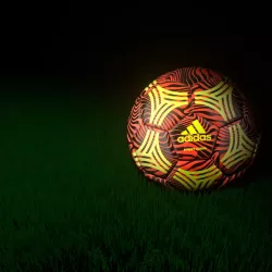 Adidas Ball with grass  Low-poly 3D model