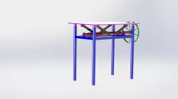 adjustable screw height table in solidworks