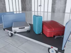 Airport Baggage Carts 3D model