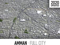 Amman - city and surroundings Low-poly 3D model