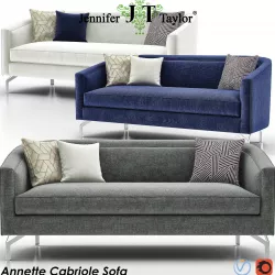 Annette Cabriole Sofa 3D model