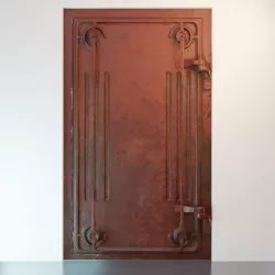 Armoured door Low-poly 3D model