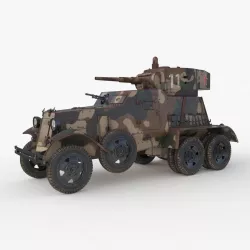 BA 6 Armored Car Camouflage Vray 3D model