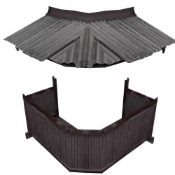 Balcony metais 01 02 Corner for Russia Low-poly 3D model