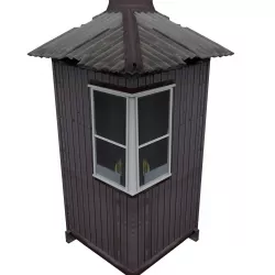 Balcony metais 01 05 Corner window for Russia Low-poly 3D model