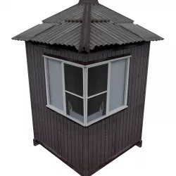 Balcony metais 01 08 Corner window for Russia Low-poly 3D model