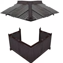 Balcony metais 01 31 Corner for Russia Low-poly 3D model