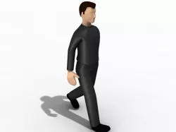 basic character simple walk 3D model