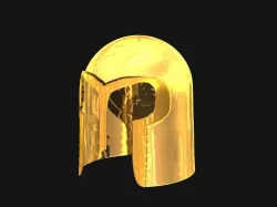 Basic Spartan Helmet Low-poly 3D model