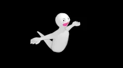 Cartoon Ghost Low-poly 3D model