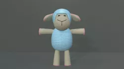 Cartoon Lamb Low-poly 3D model