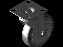 CASTER WHEEL JDPE 100 MM SWIVEL FORK INSTITUTIONAL USE