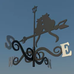 Cats Weather Vane 3D model