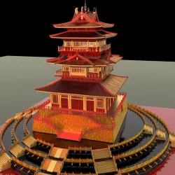 Chinese palace temple  3D model