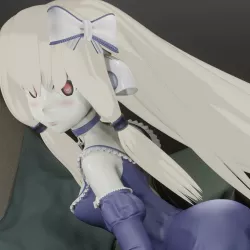 Chobits Hair Low-poly 3D model
