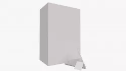 Closed tea box with tea bag 3D model