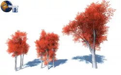 colourful Tree Lowpoly 3D Model Low-poly 3D model