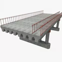 concrete bridge blocks 3D model