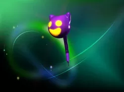 Cooty the smile cat face ghost cartoon Low-poly 3D model