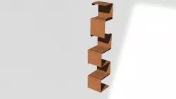 Corten bookcase