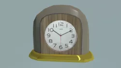 Counterclockwise standing clock Low-poly 3D model