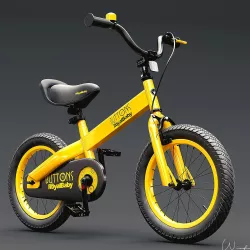 Cubetube Buttons BMX Bicycle  Bike by Royal Baby Low-poly 3D model