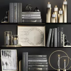 DECORATIVE SET 05 black 3D model