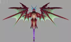 dragon red Low-poly 3D model