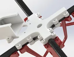 Drone, 3d printed frame with carbon fiber tube