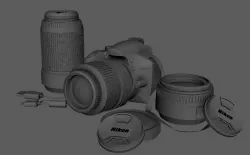 DSLR camera 3D model