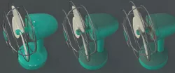 Dusty Rusty Clean Vintage fan Low-poly 3D model